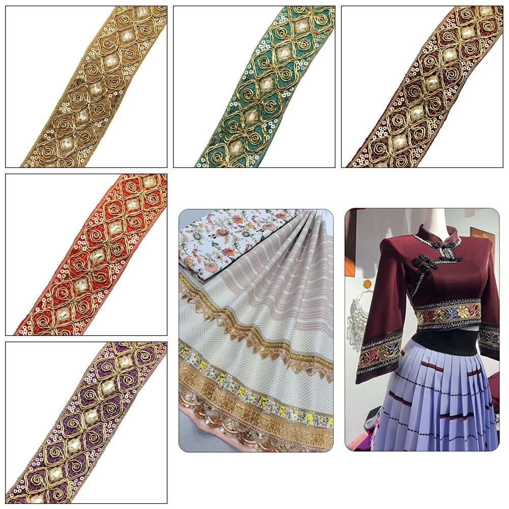 Embroidery Ribbon - 4.5cm Wide Embroidered Lace Webbing 10