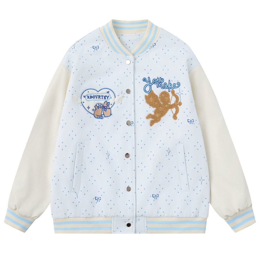 Embroidery Patches - Japan Harajuku Cute Cartoon Embroidery Bomber