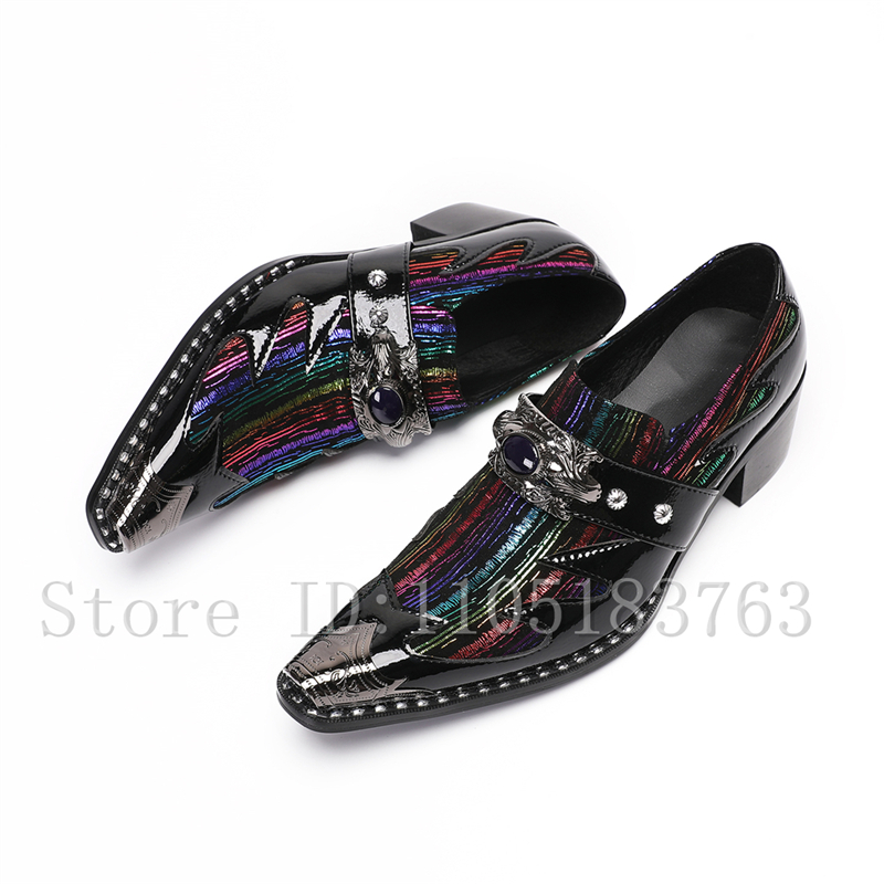 Embroidery Gothic - Stylish Men's Gothic Western Cowboy Loafers