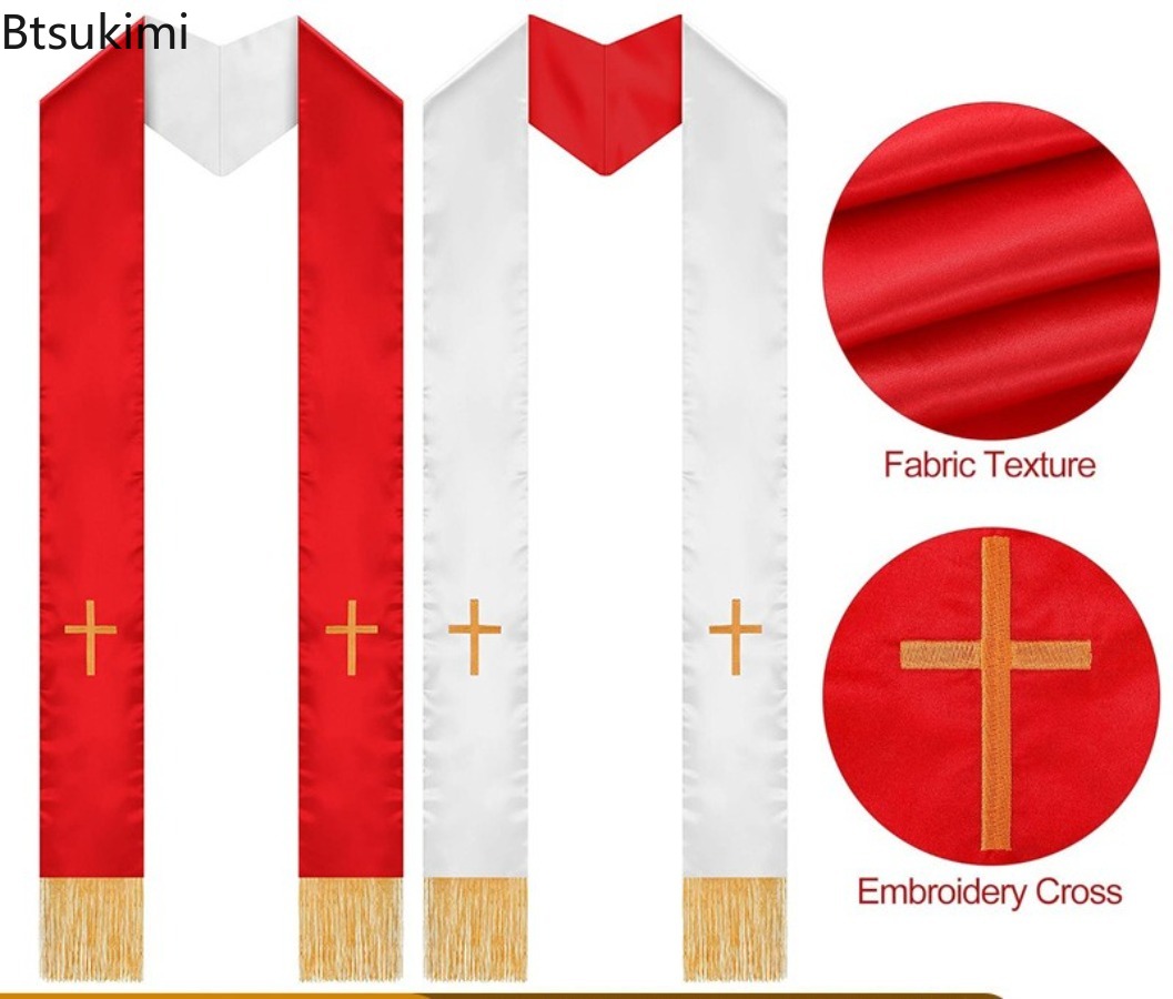 Embroidery Ribbon - Anglican Clergy Double Side Priest Stole