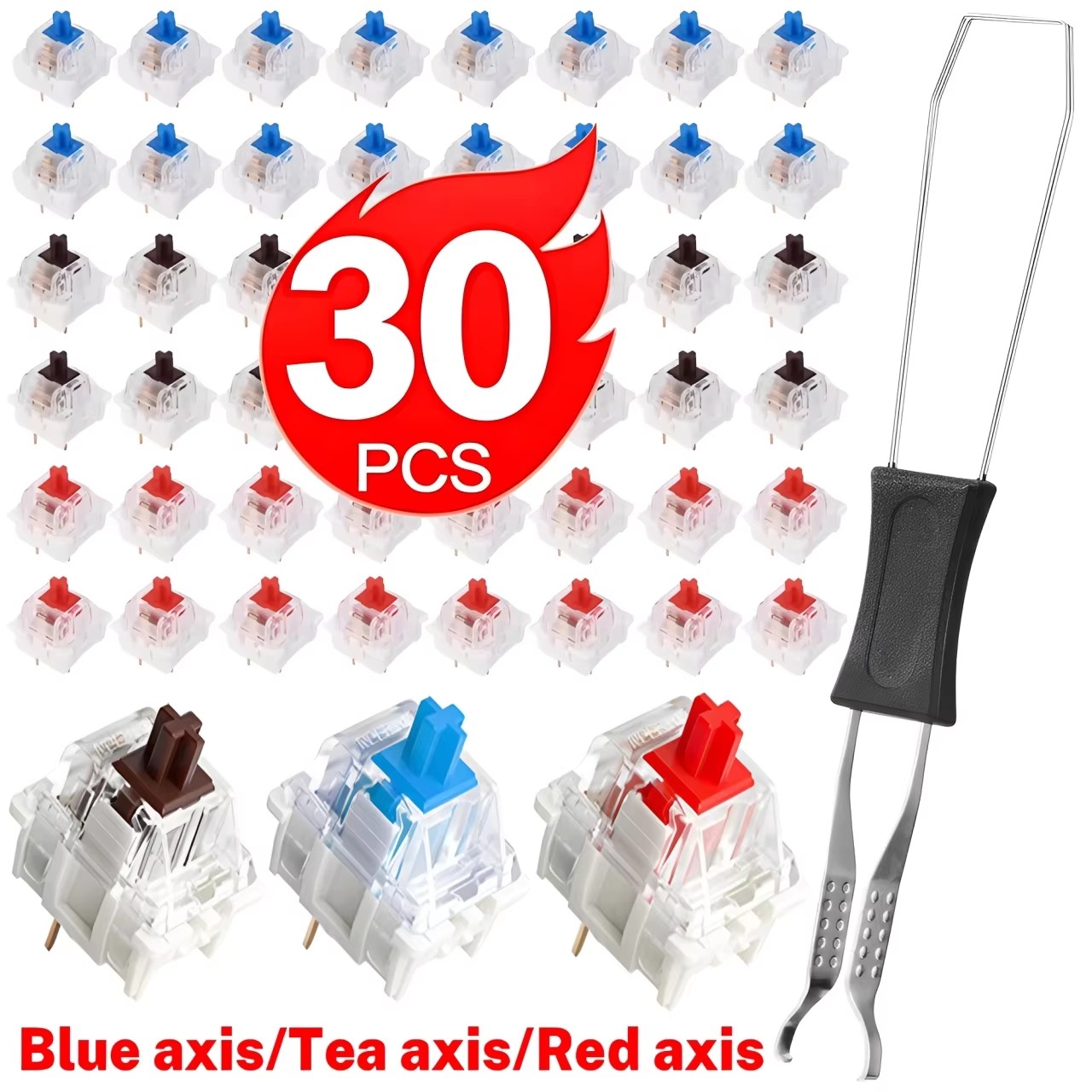 Embroidery Red - 10-30Pcs 3 Pin Blue Red Brown
