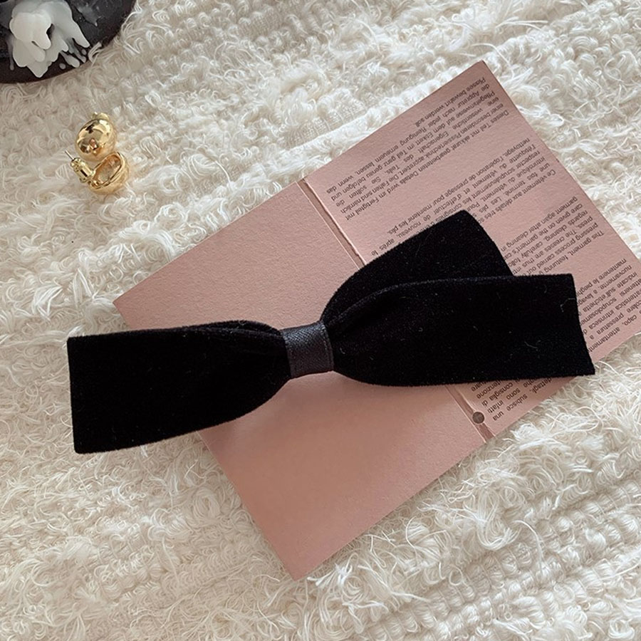 2pcs/Set Bow Hair Clips Velvet - Embroidery Knot recension och pris