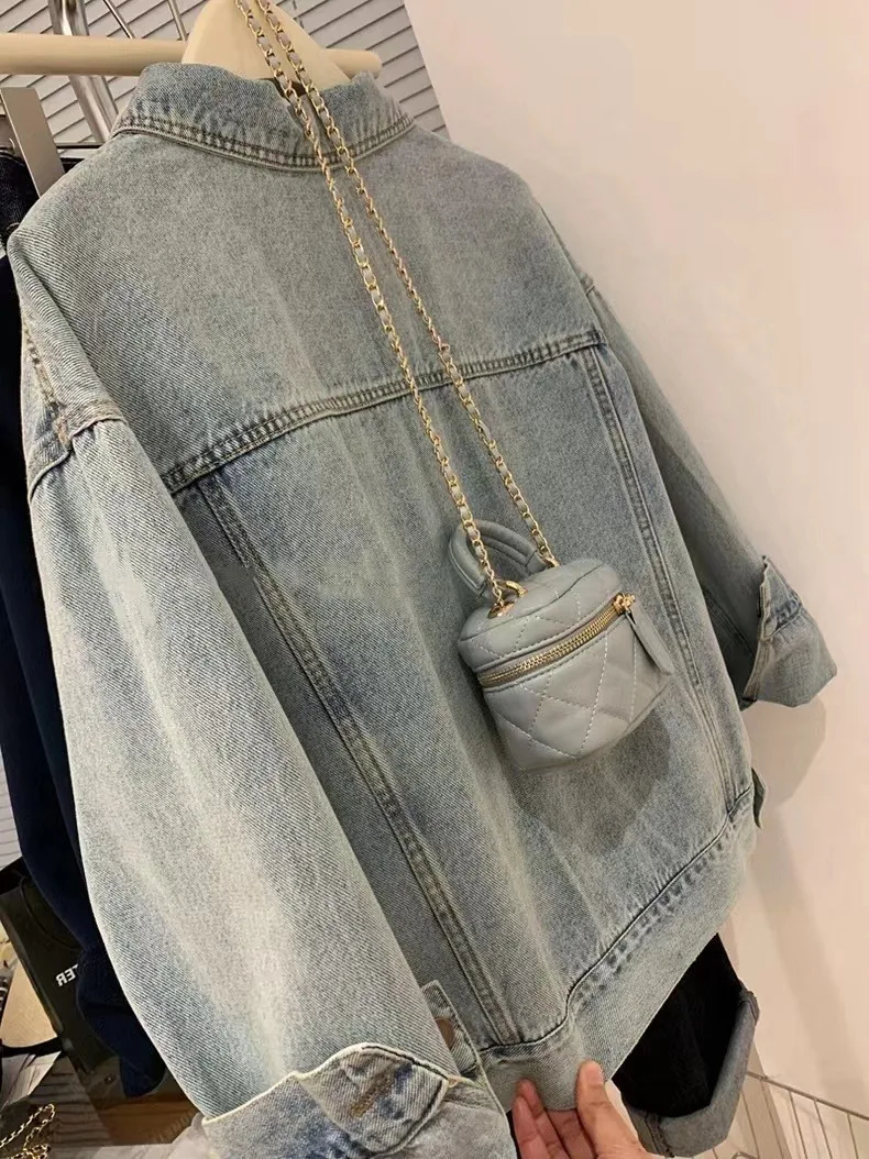 Denim Coat Women Y2k Spring Au - Embroidery Gothic recension och pris