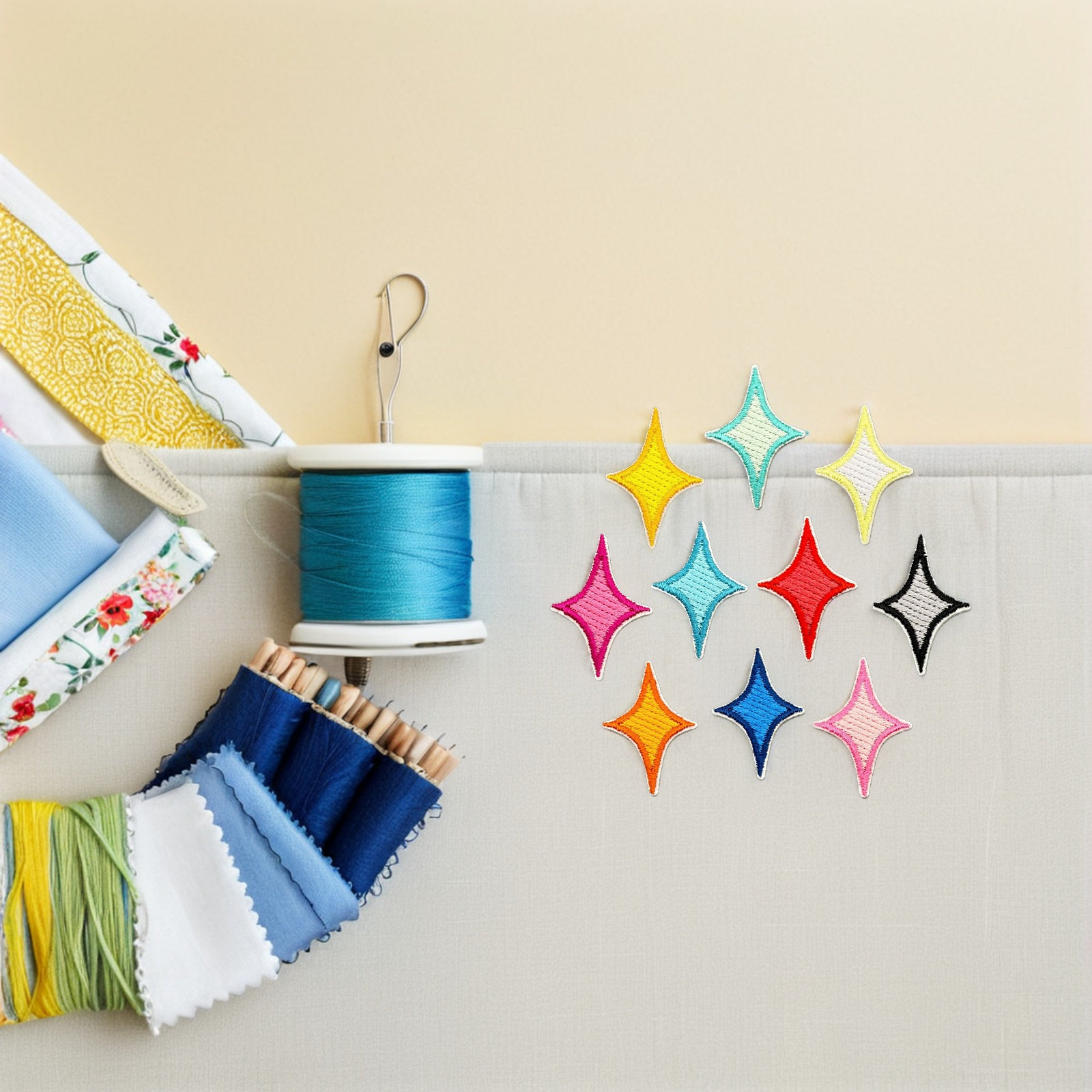 10Pcs Small Four-Pointed Star  - Embroidery Patches recension och pris