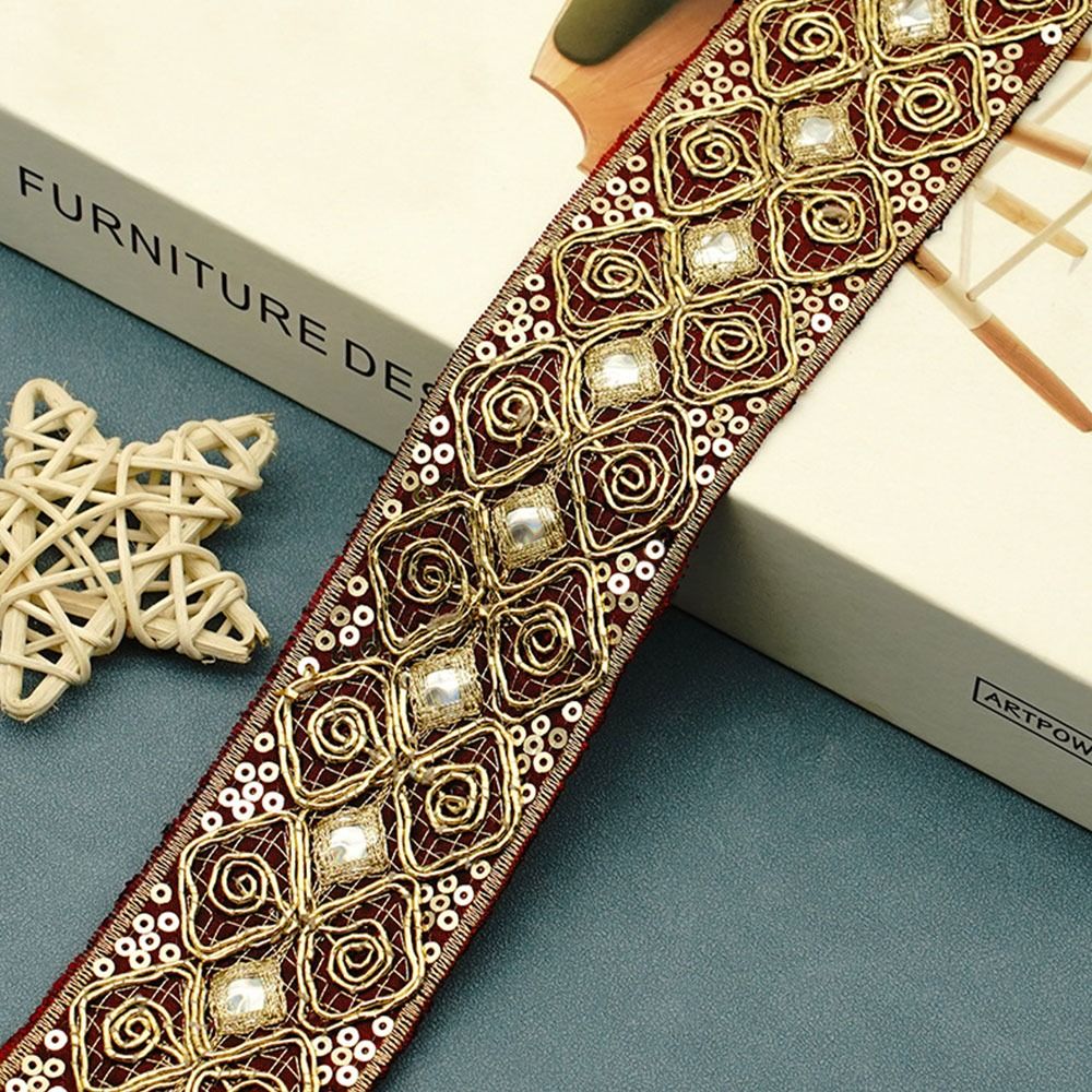 4.5cm Wide Embroidered Lace We - Embroidery Ribbon recension och pris