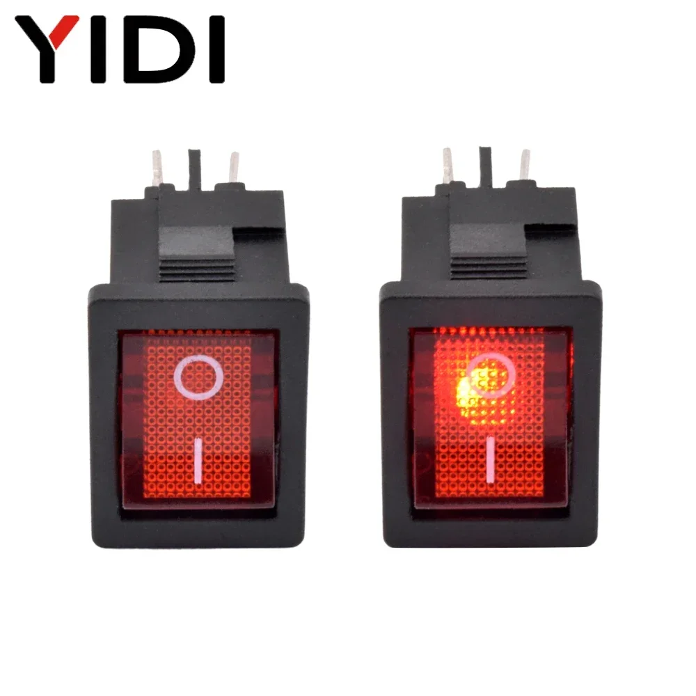 5/10pcs KCD1-104 Power Rocker  - Embroidery Red recension och pris