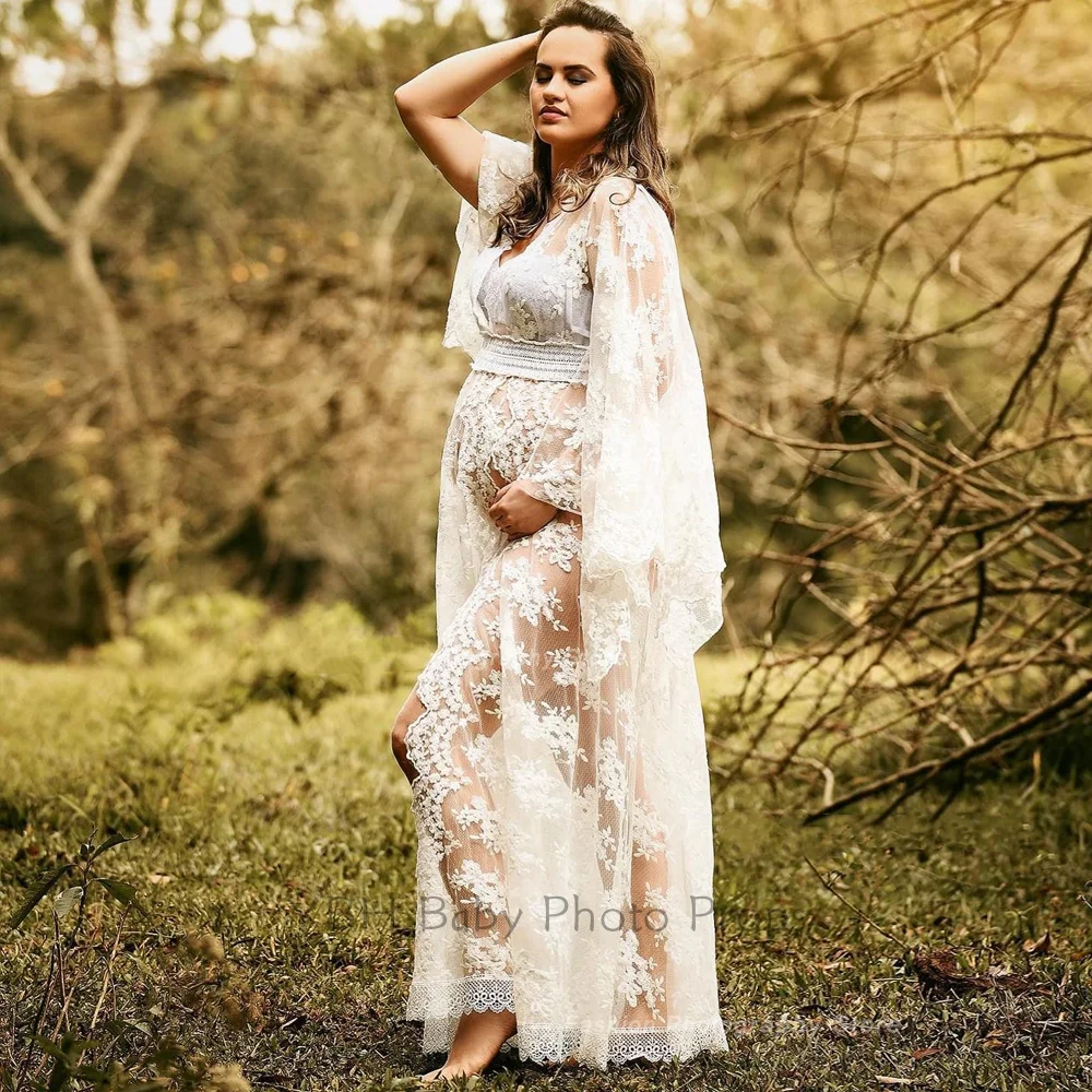 Lace Embroidery Maternity Phot - Embroidery Gradient recension och pris