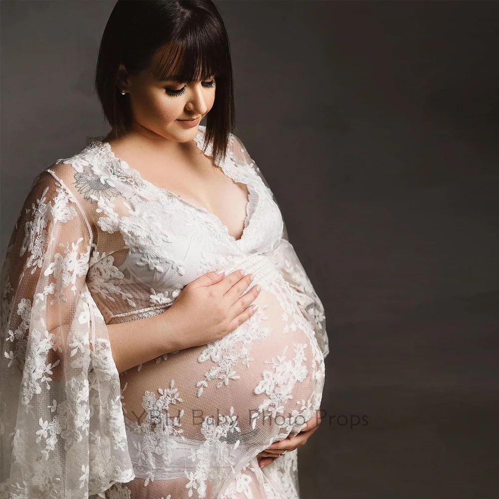 Lace Embroidery Maternity Phot - Embroidery Gradient recension och pris