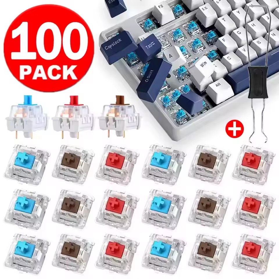 10-30Pcs 3 Pin Blue Red Brown  - Embroidery Red recension och pris