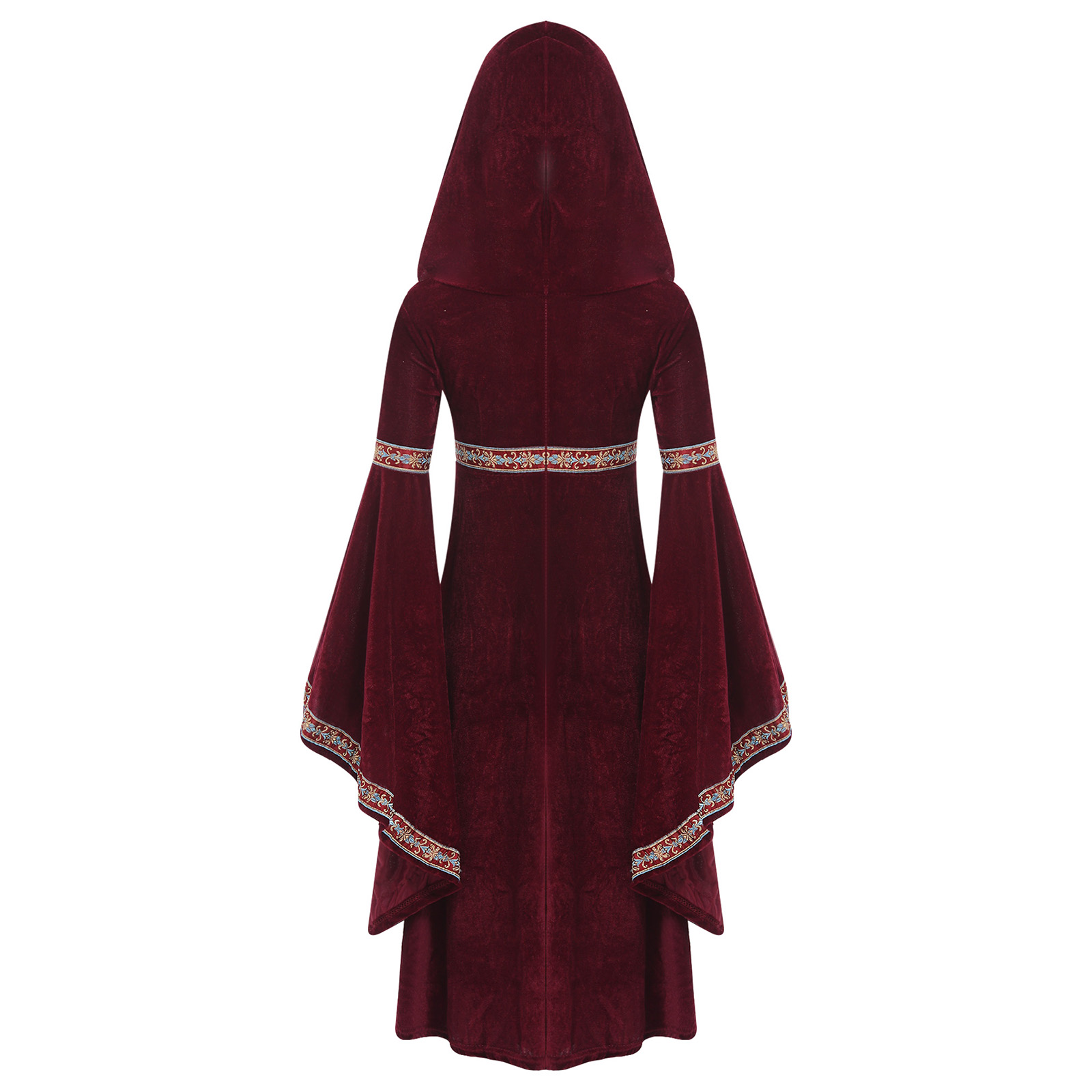 Hooded Medieval Princess Costu - Embroidery Gothic recension och pris