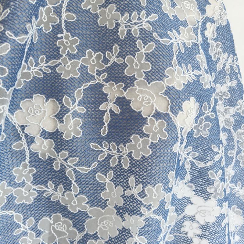 Floral Embroidery Tulle Lace F - Embroidery Flower Pattern recension och pris
