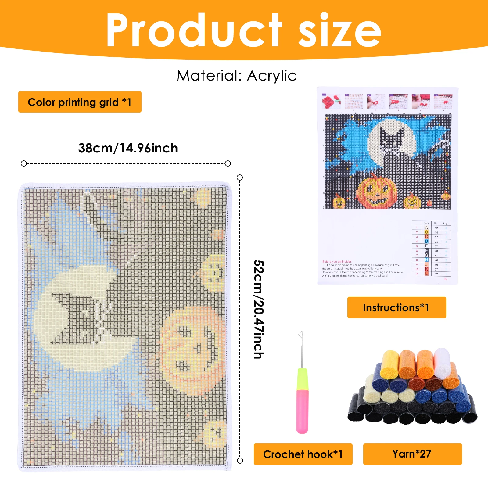 Latch Hook Kits DIY Animal Pat - Punch Needle Handle recension och pris