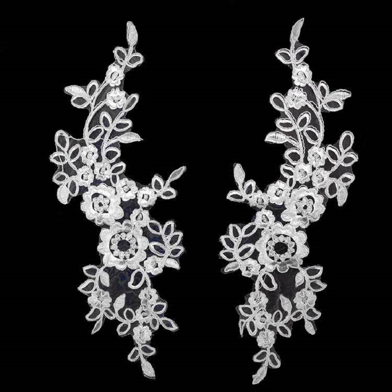 1 Pair Embroidery on the flowe - Embroidery Flower Pattern recension och pris