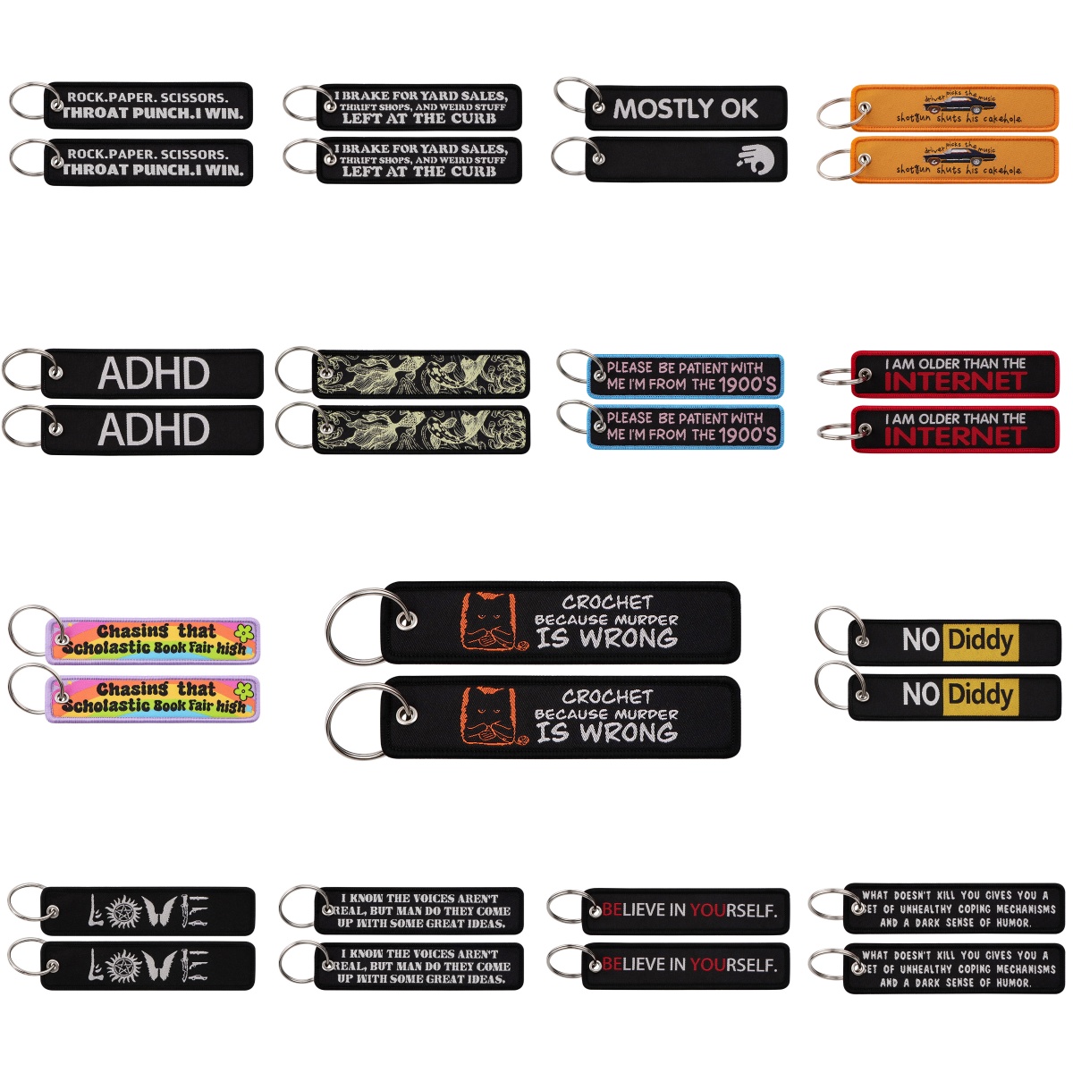 Cute Cat Embroidery Key Fobs A - Embroidery Quote recension och pris