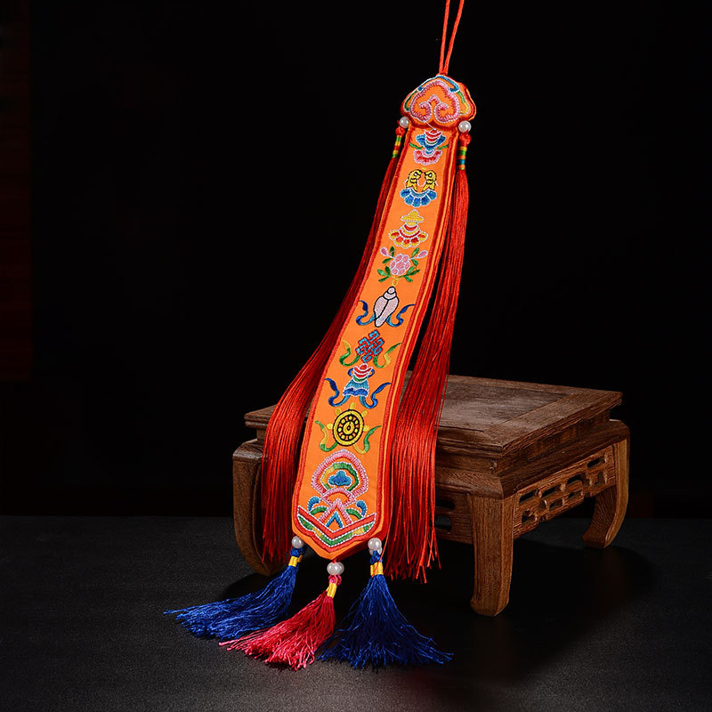 Tibetan Ribbon Flags Nepal Han - Embroidery Red recension och pris
