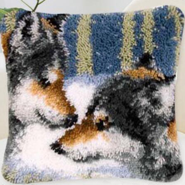 Animal Wolf Pattern Latch Hook - Embroidery Knot recension och pris
