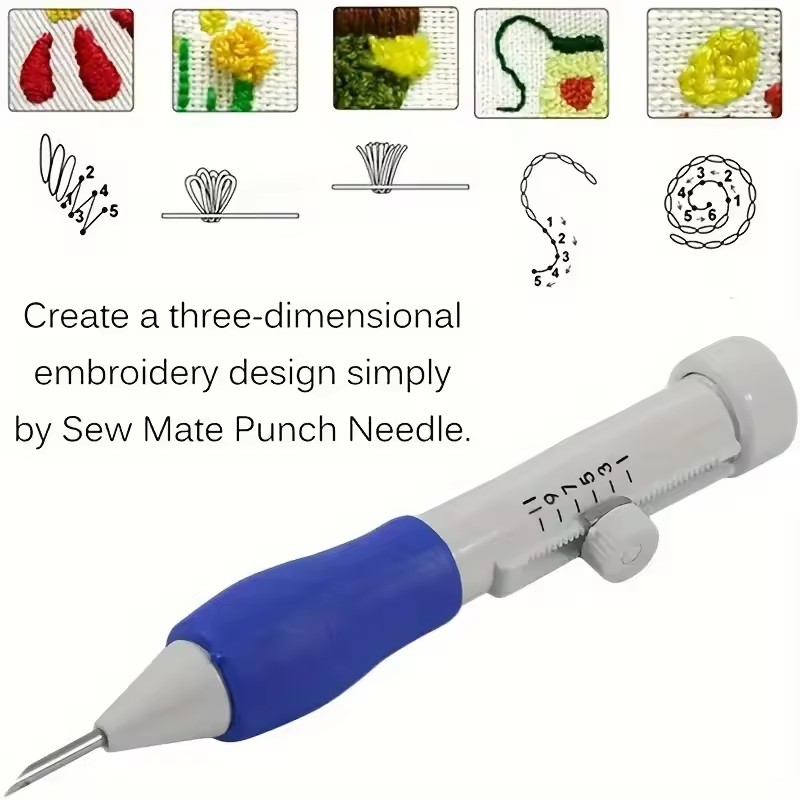 50 Colors Punch Needle Embroid - Punch Needle Handle recension och pris