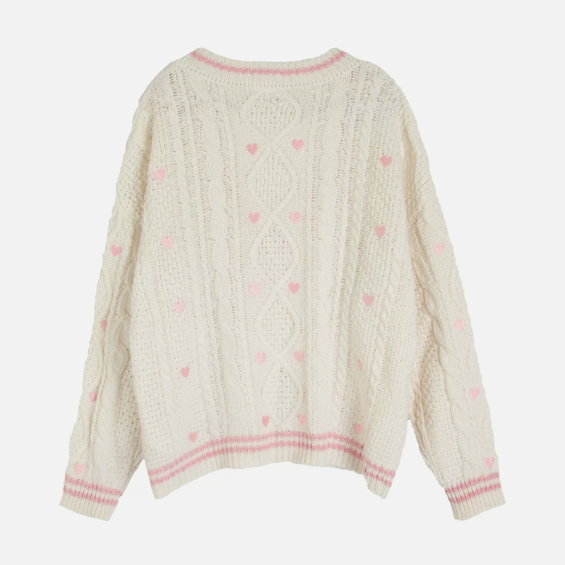 Lover Cardigan with Pink Heart - Embroidery Patches recension och pris