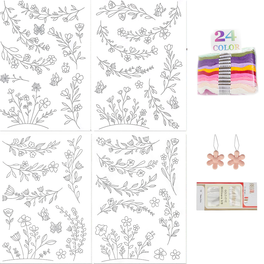 Water Soluble Embroidery Stabi - Embroidery Flower Pattern recension och pris