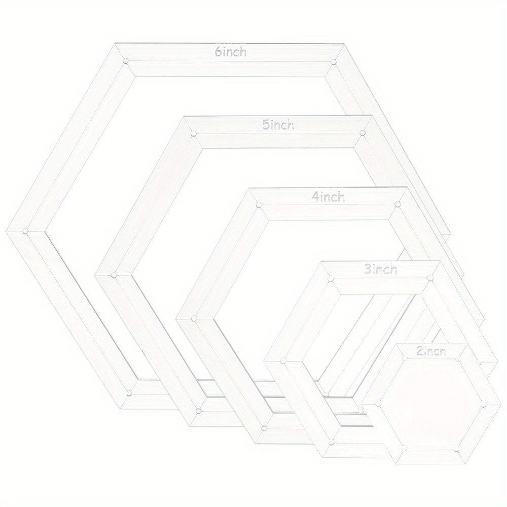 5pcs Hexagon Quilting Template - Embroidery Quilting recension och pris