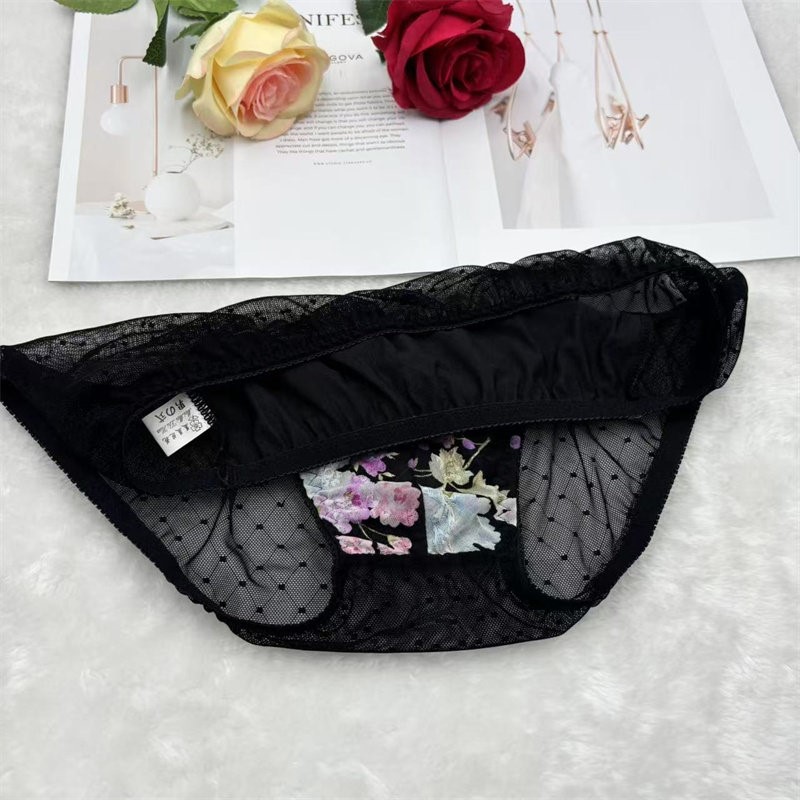Man's Flower Embroidery Sexy P - Embroidery Underwear recension och pris