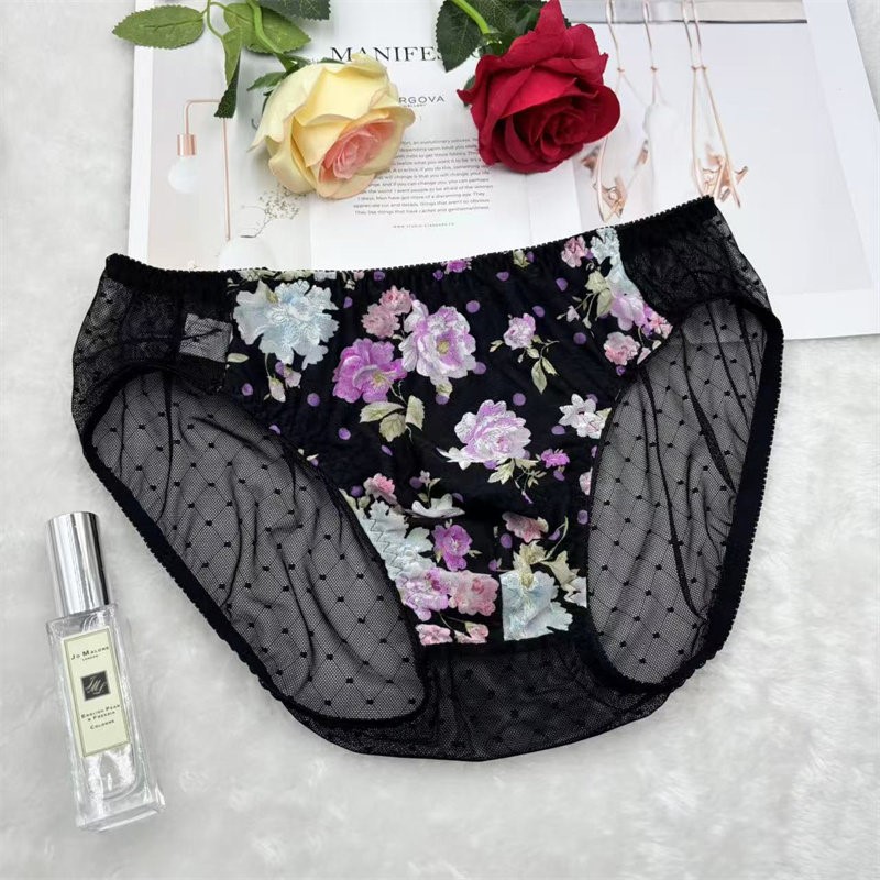 Man's Flower Embroidery Sexy P - Embroidery Underwear recension och pris