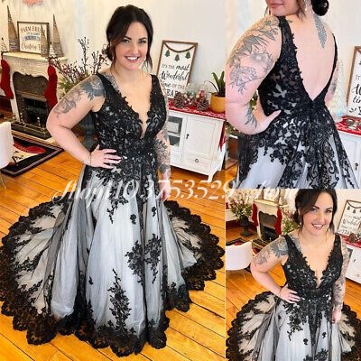 Gothic V Neck Wedding Dresses  - Embroidery Gothic recension och pris