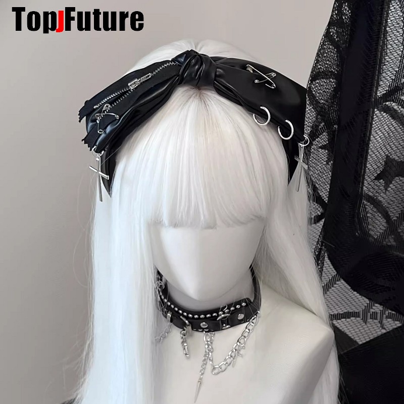 Gothic Bow Leather Harajuku Pu - Embroidery Gothic recension och pris