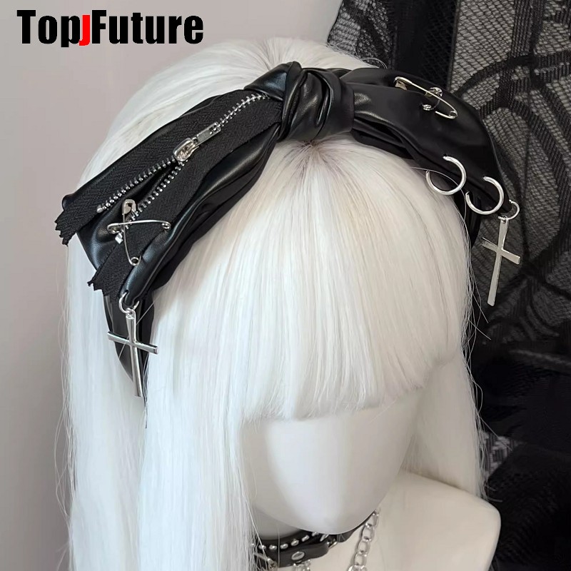 Gothic Bow Leather Harajuku Pu - Embroidery Gothic recension och pris