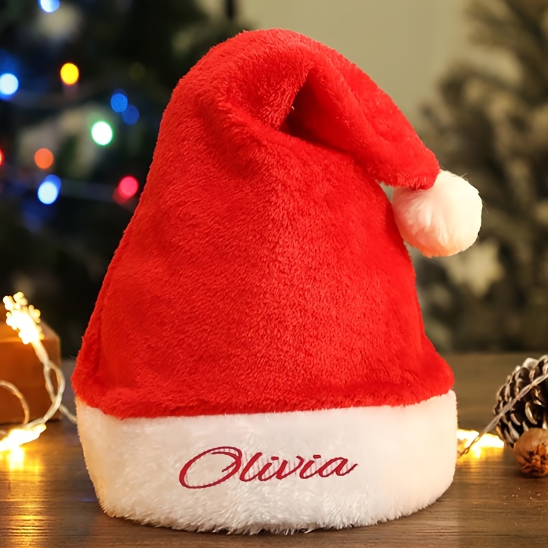 Personalized Christmas Santa H - Embroidery Red recension och pris