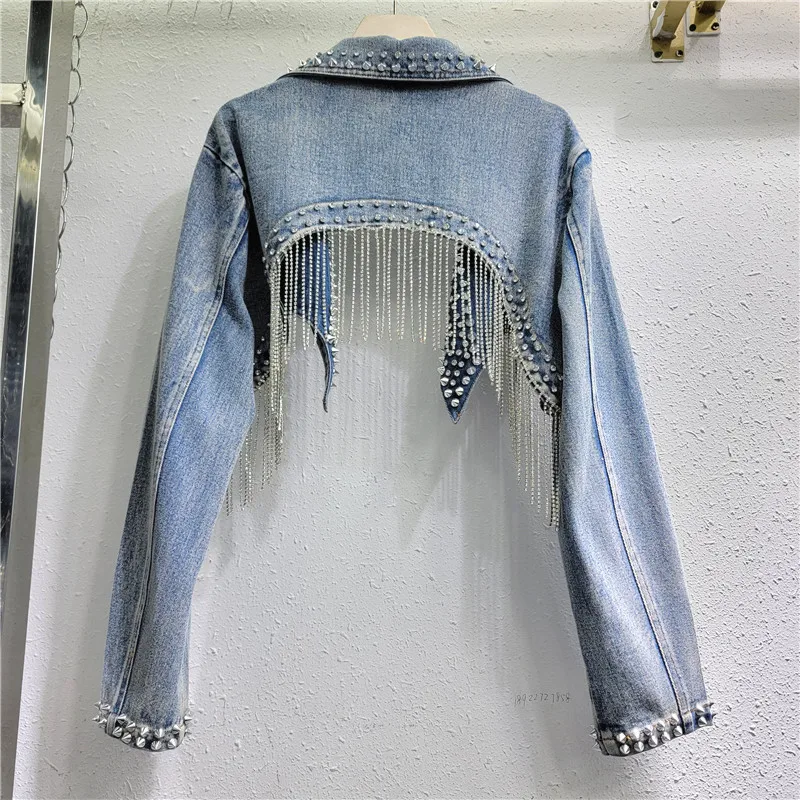 Rhinestone Beaded Tassels Rive - Embroidery Jeans Sakura recension och pris