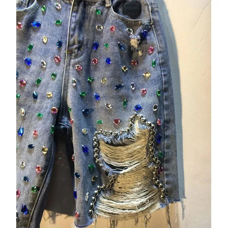 2025 Summer Short Pants High W - Embroidery Jeans Sakura recension och pris