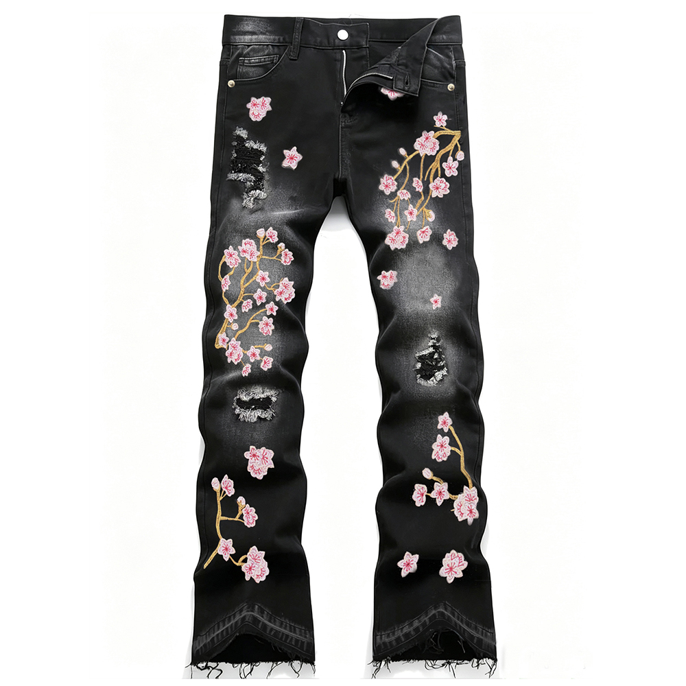 Men's Bootcut Stretch Denim Je - Embroidery Jeans Sakura recension och pris