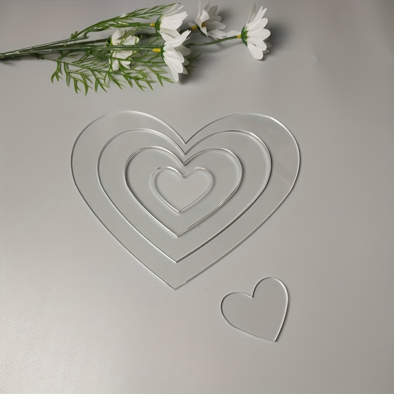 4Pcs Acrylic Nested Heart Quil - Embroidery Quilting recension och pris