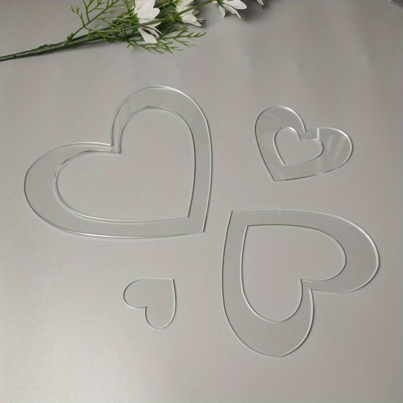 4Pcs Acrylic Nested Heart Quil - Embroidery Quilting recension och pris