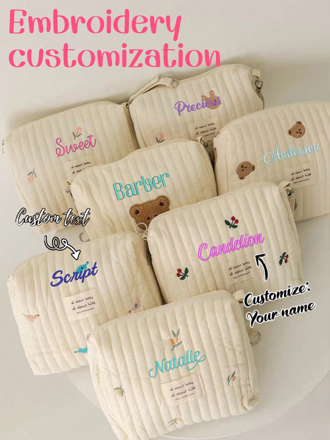 Custom Name Embroidery Baby Di - Embroidery Quilting recension och pris